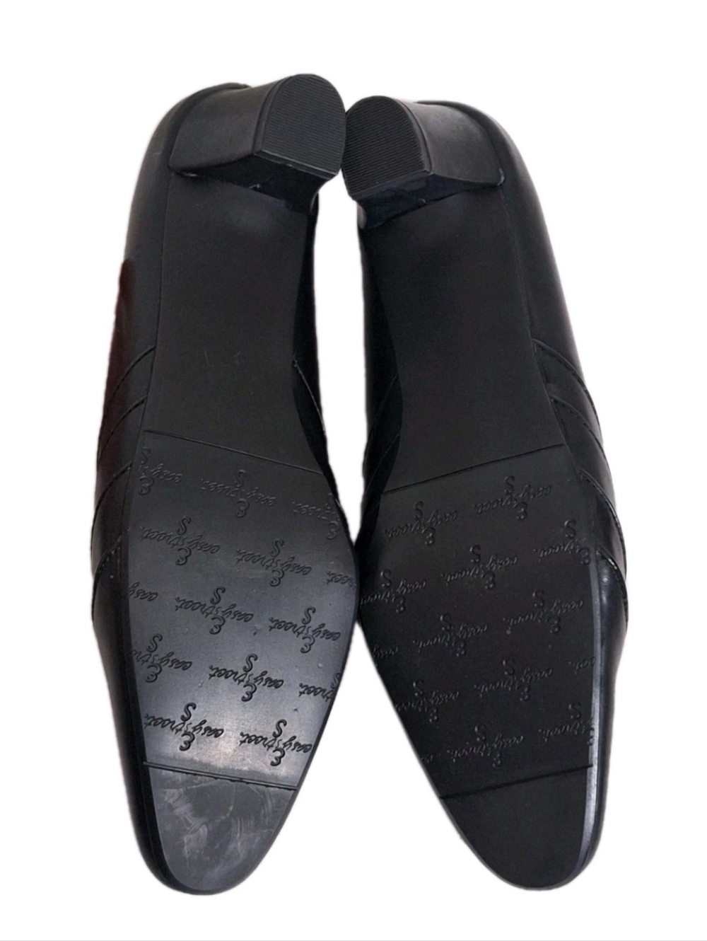 Easy Street Entice Squared Toe Pumps Black Faux Leather Shoes Size 9 M - Picture 8 of 11